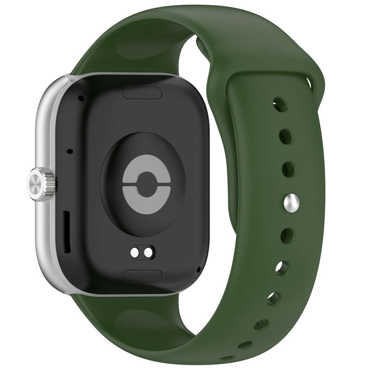 For Redmi Watch 6 / 5 / Xiaomi Band 9 Pro Reverse Buckle Solid Color Silicone Wat ... (Army Green)