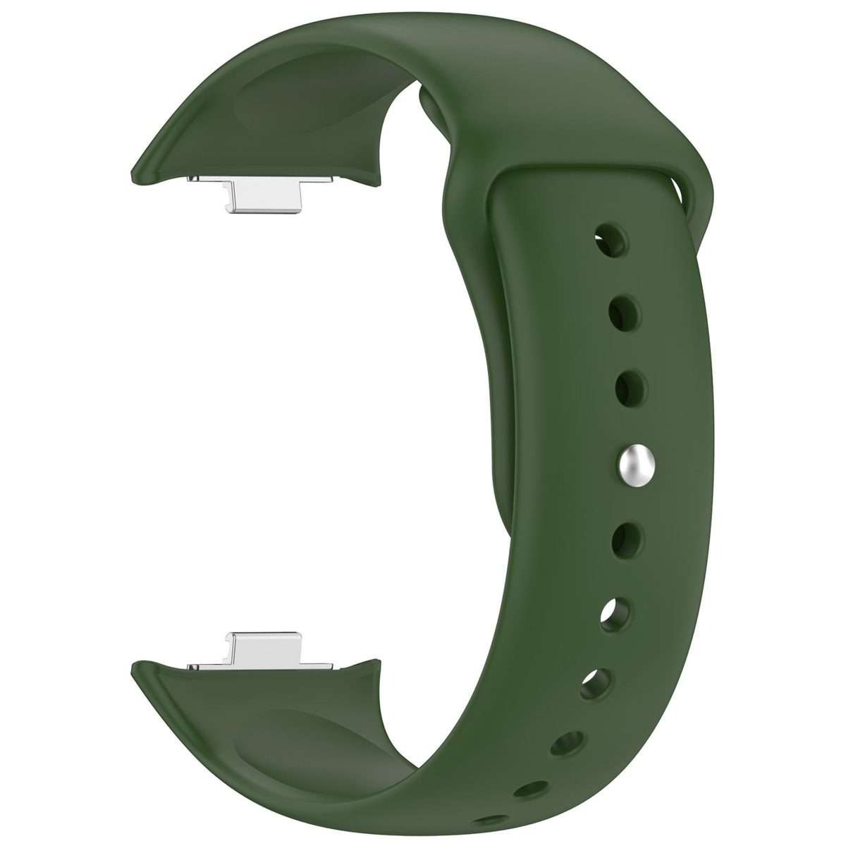 For Redmi Watch 6 / 5 / Xiaomi Band 9 Pro Reverse Buckle Solid Color Silicone Wat ... (Army Green)