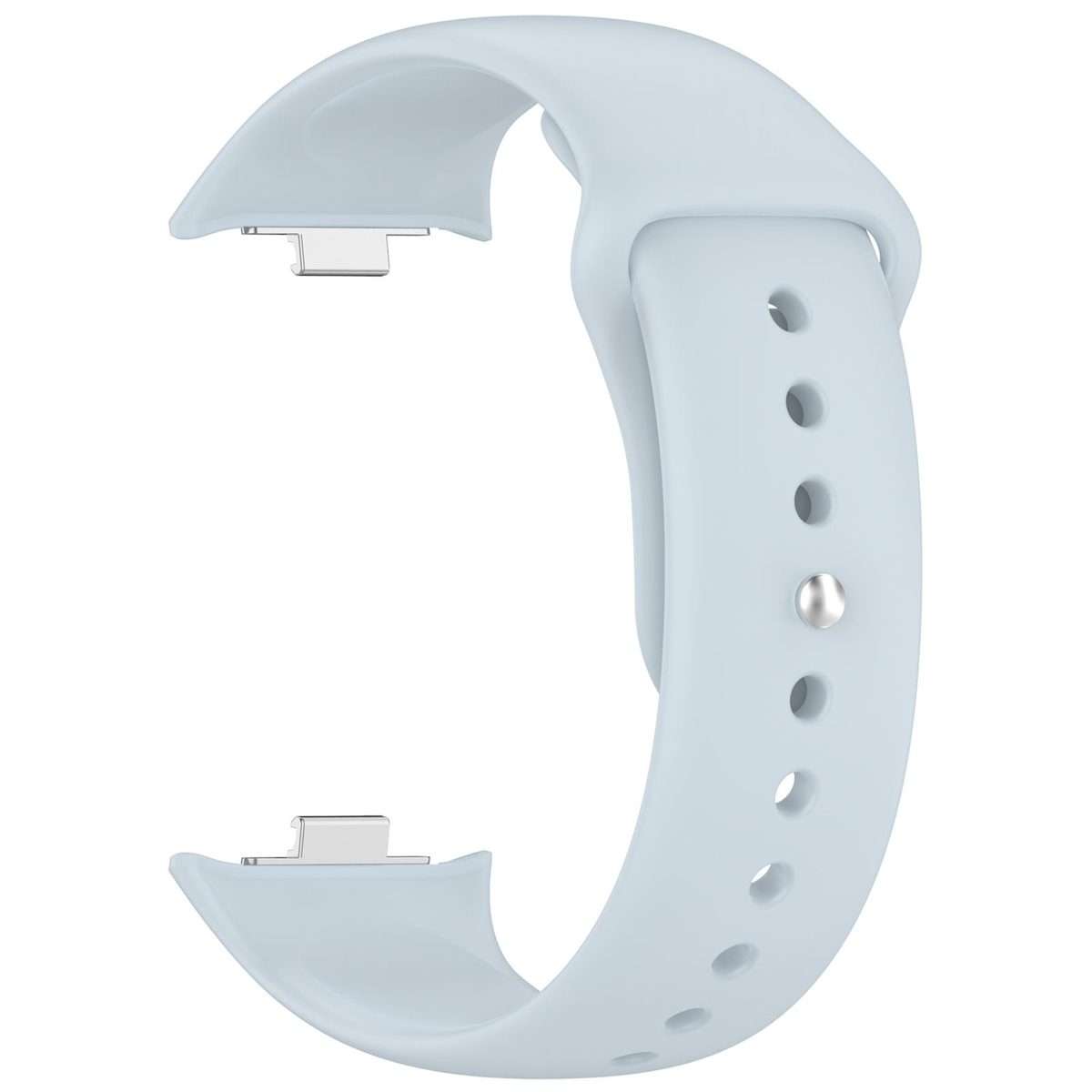 For Redmi Watch 6 / 5 / Xiaomi Band 9 Pro Reverse Buckle Solid Color Silicone Wat ... (Light Blue)