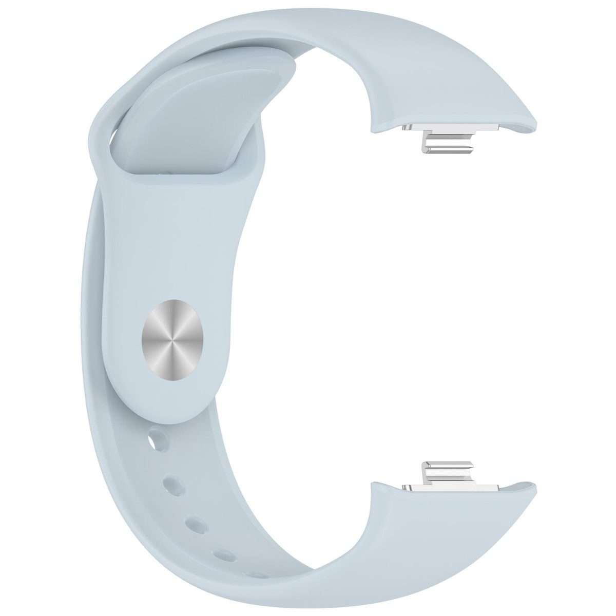 For Redmi Watch 6 / 5 / Xiaomi Band 9 Pro Reverse Buckle Solid Color Silicone Wat ... (Light Blue)
