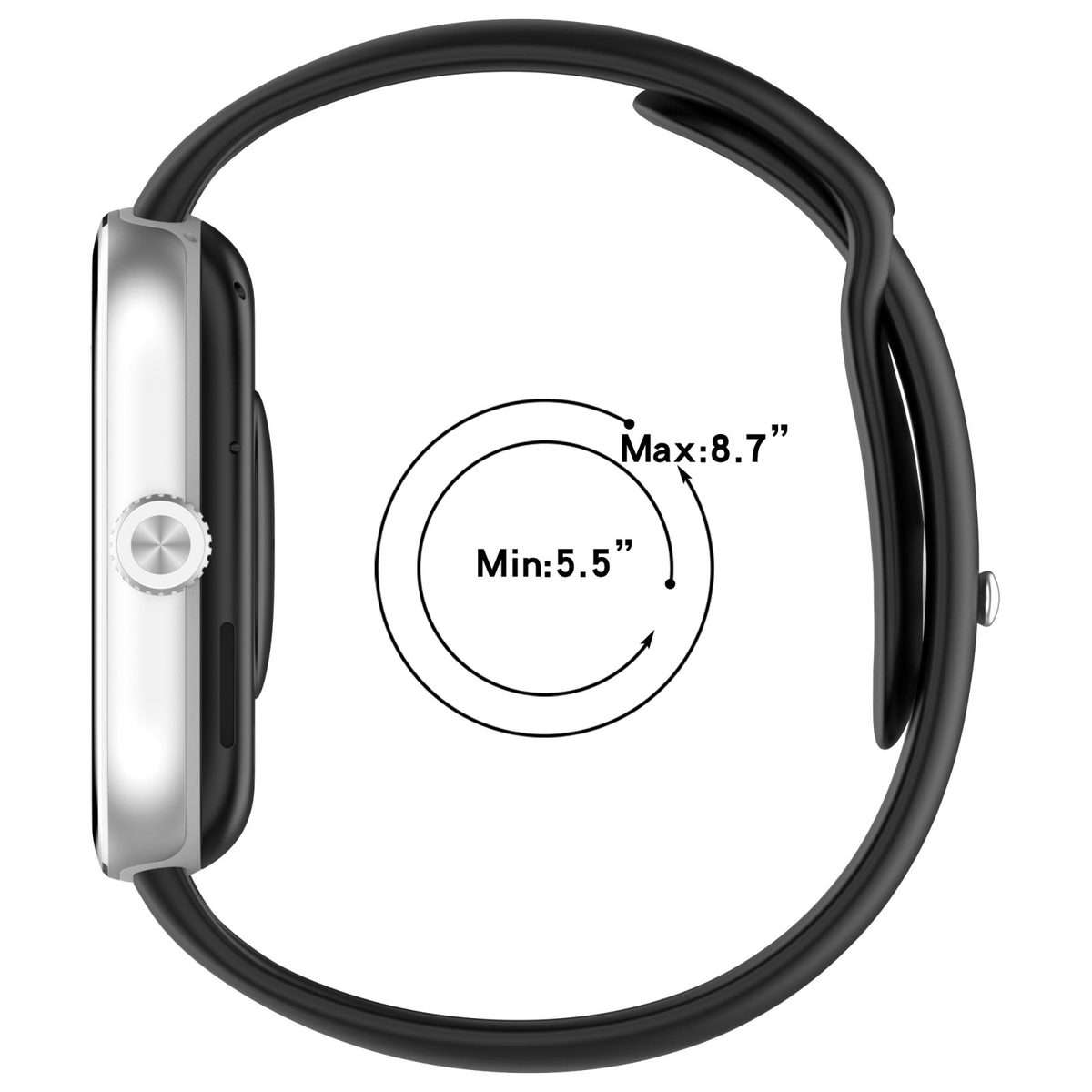 For Redmi Watch 6 / 5 / Xiaomi Band 9 Pro Reverse Buckle Solid Color Silicone Wat ... (Light Blue)