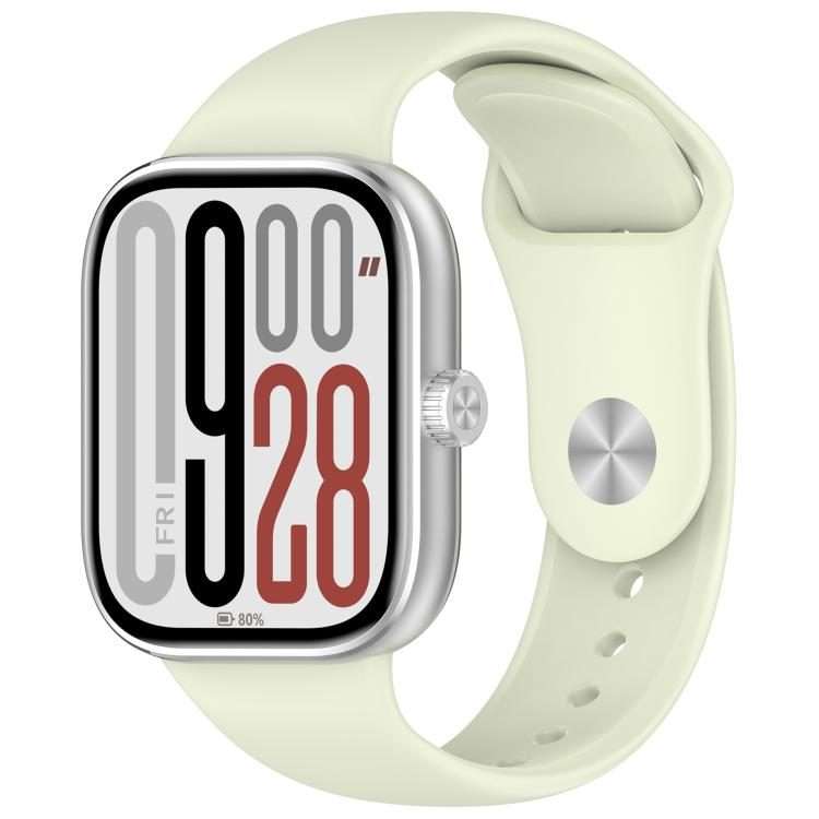 For Redmi Watch 6 / 5 / Xiaomi Band 9 Pro Reverse Buckle Solid Color Silicone Wa ... (Light Green)