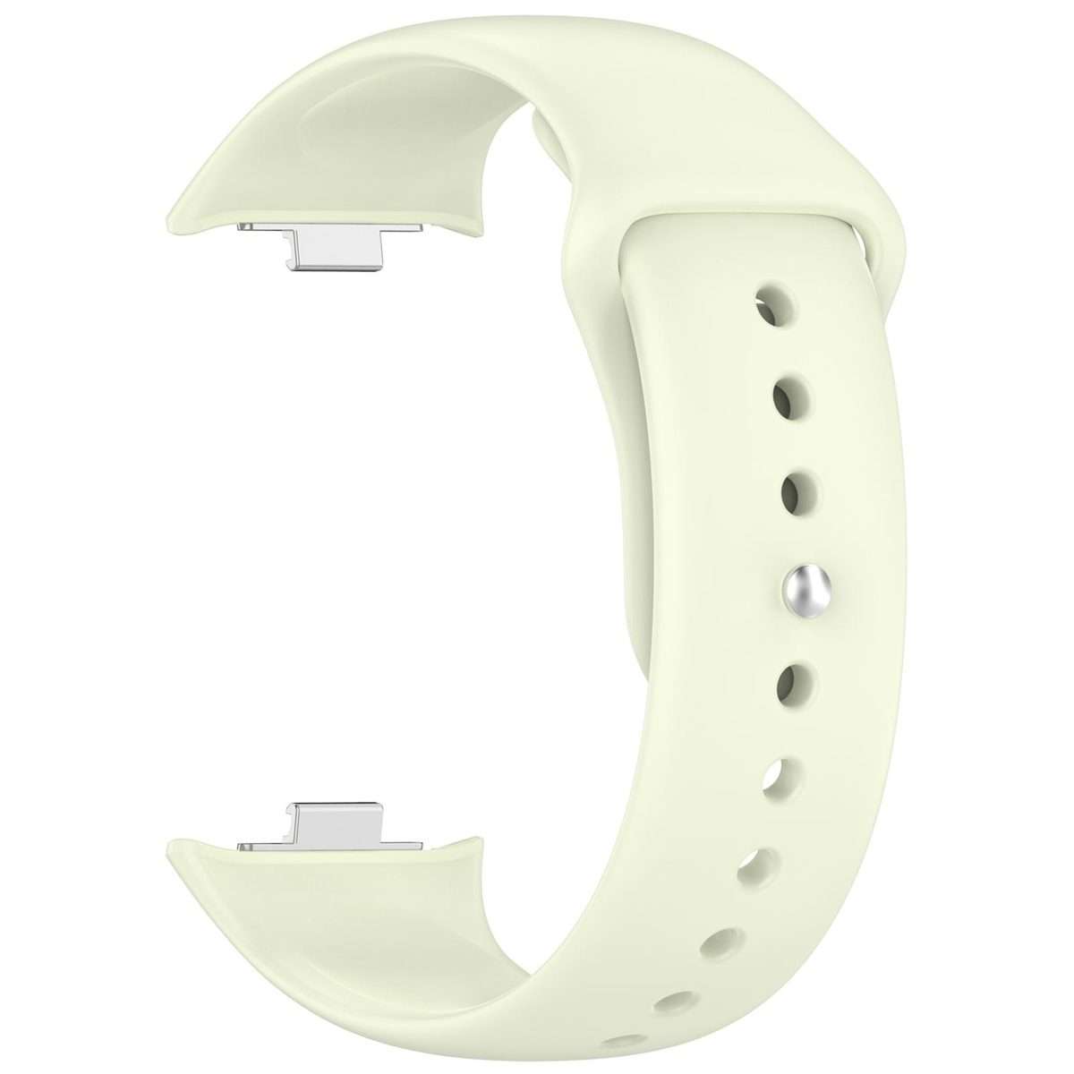 For Redmi Watch 6 / 5 / Xiaomi Band 9 Pro Reverse Buckle Solid Color Silicone Wa ... (Light Green)