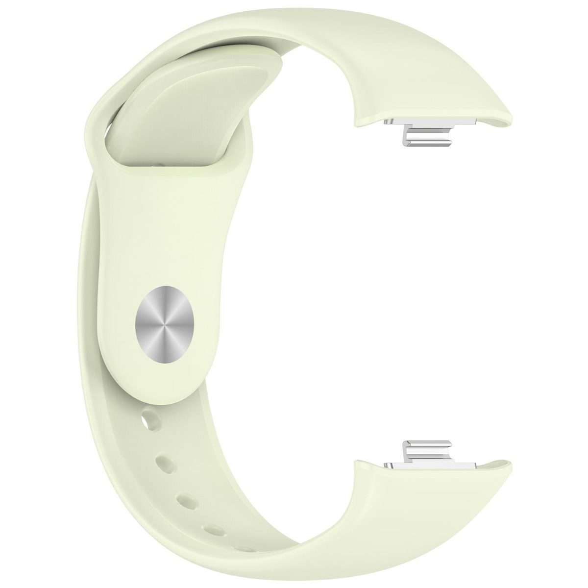 For Redmi Watch 6 / 5 / Xiaomi Band 9 Pro Reverse Buckle Solid Color Silicone Wa ... (Light Green)