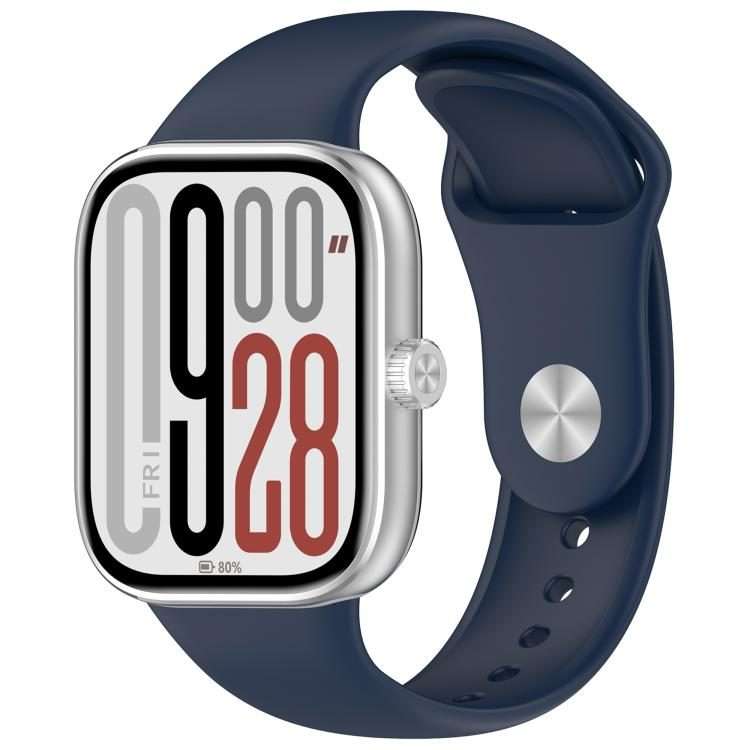 For Redmi Watch 6 / 5 / Xiaomi Band 9 Pro Reverse Buckle Solid Color Silicone ... (Midnight Blue)