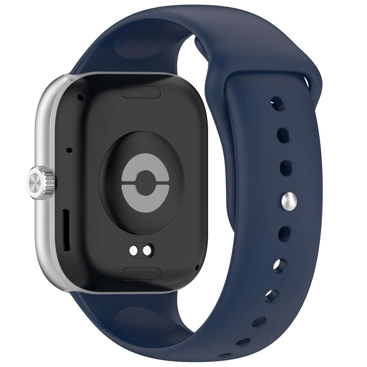 For Redmi Watch 6 / 5 / Xiaomi Band 9 Pro Reverse Buckle Solid Color Silicone ... (Midnight Blue)
