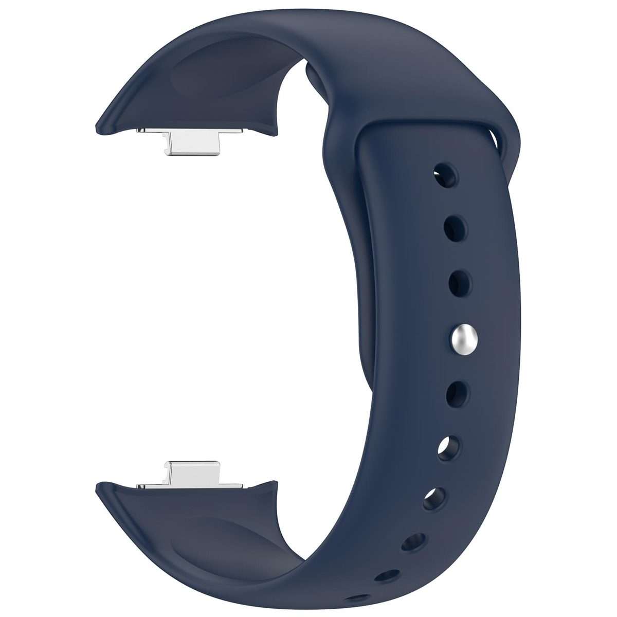 For Redmi Watch 6 / 5 / Xiaomi Band 9 Pro Reverse Buckle Solid Color Silicone ... (Midnight Blue)