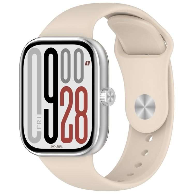 For Redmi Watch 6 / 5 / Xiaomi Band 9 Pro Reverse Buckle Solid Color Silicone Wa ... (Ivory White)