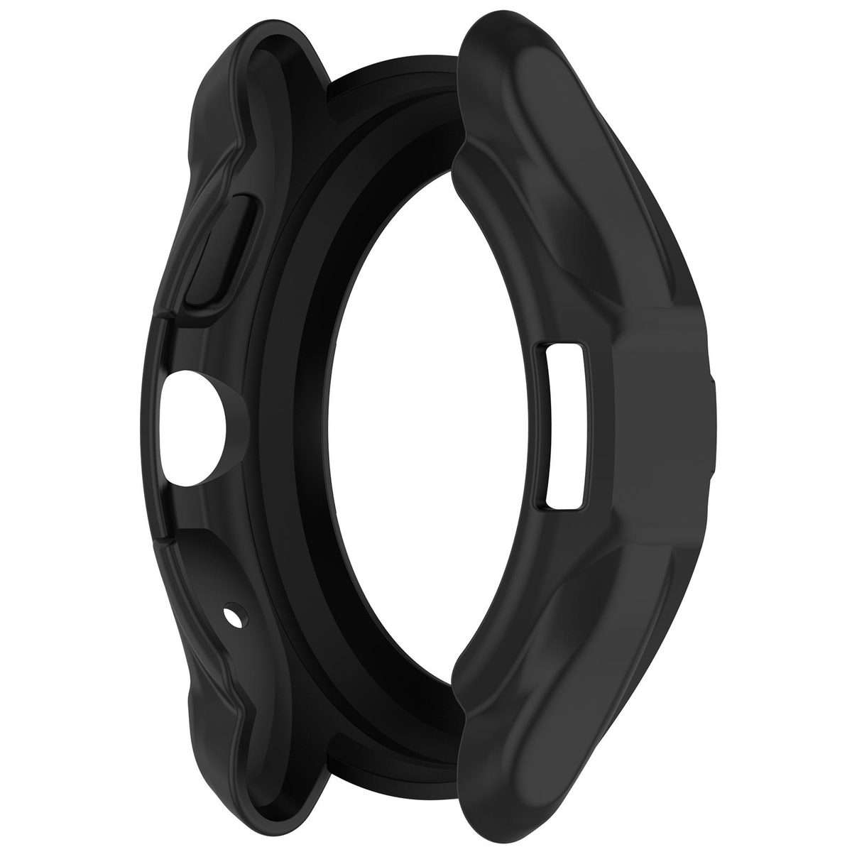 For Ticwatch Pro 5 Enduro Armored TPU Half Coverage Hollow Watch Protective Case(Black)