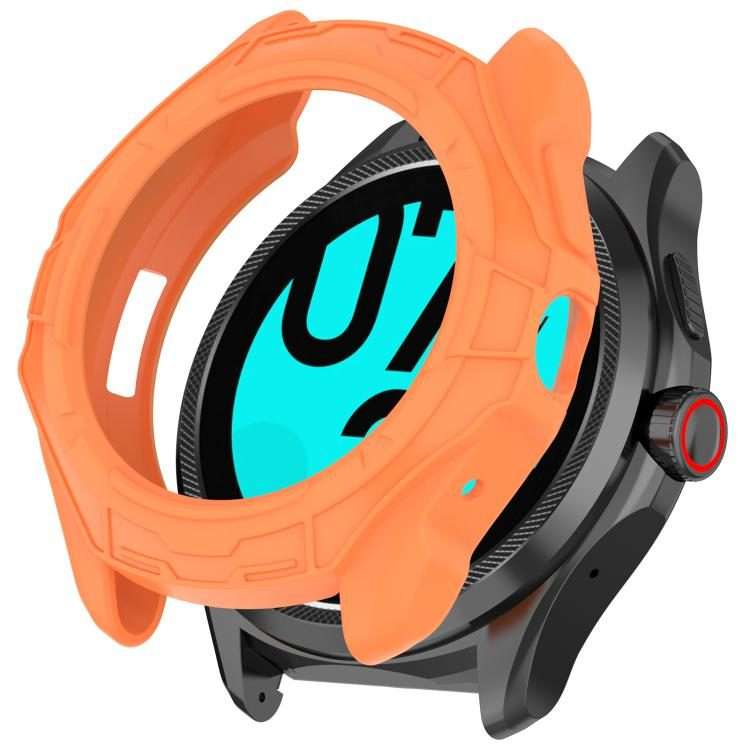 For Ticwatch Pro 5 Enduro Armored TPU Half Coverage Hollow Watch Protective Case(Orange)
