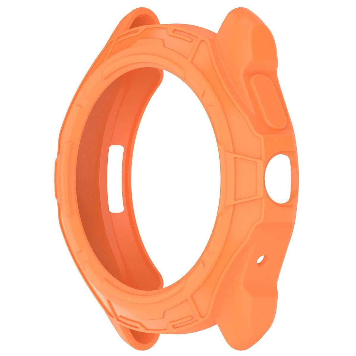 For Ticwatch Pro 5 Enduro Armored TPU Half Coverage Hollow Watch Protective Case(Orange)