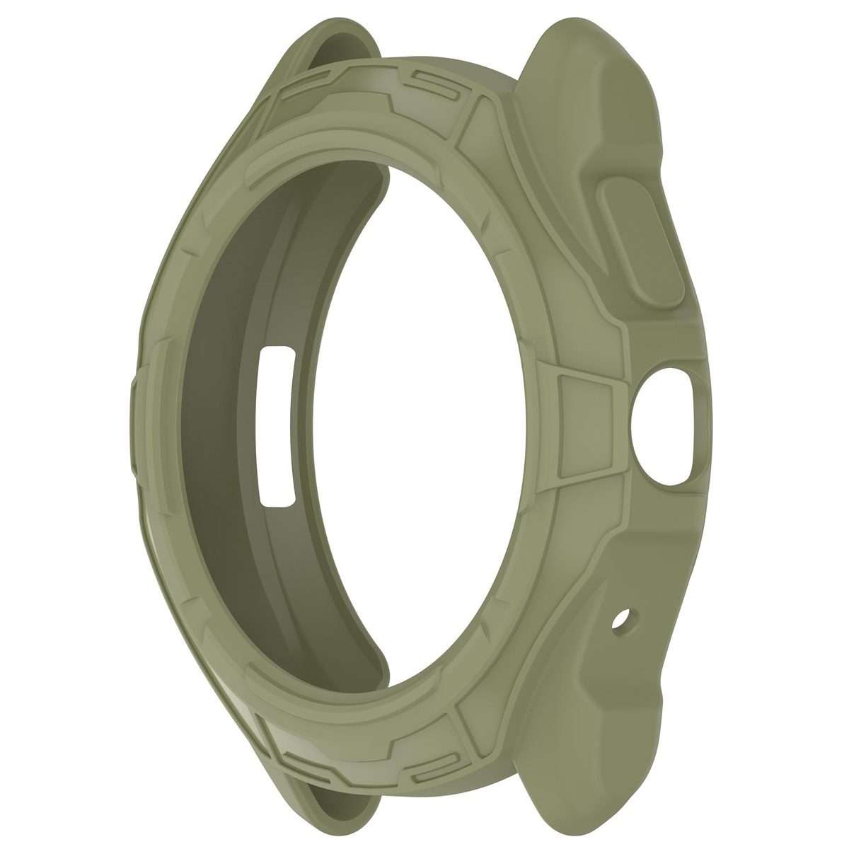 For Ticwatch Pro 5 Enduro Armored TPU Half Coverage Hollow Watch Protective Case(Green)