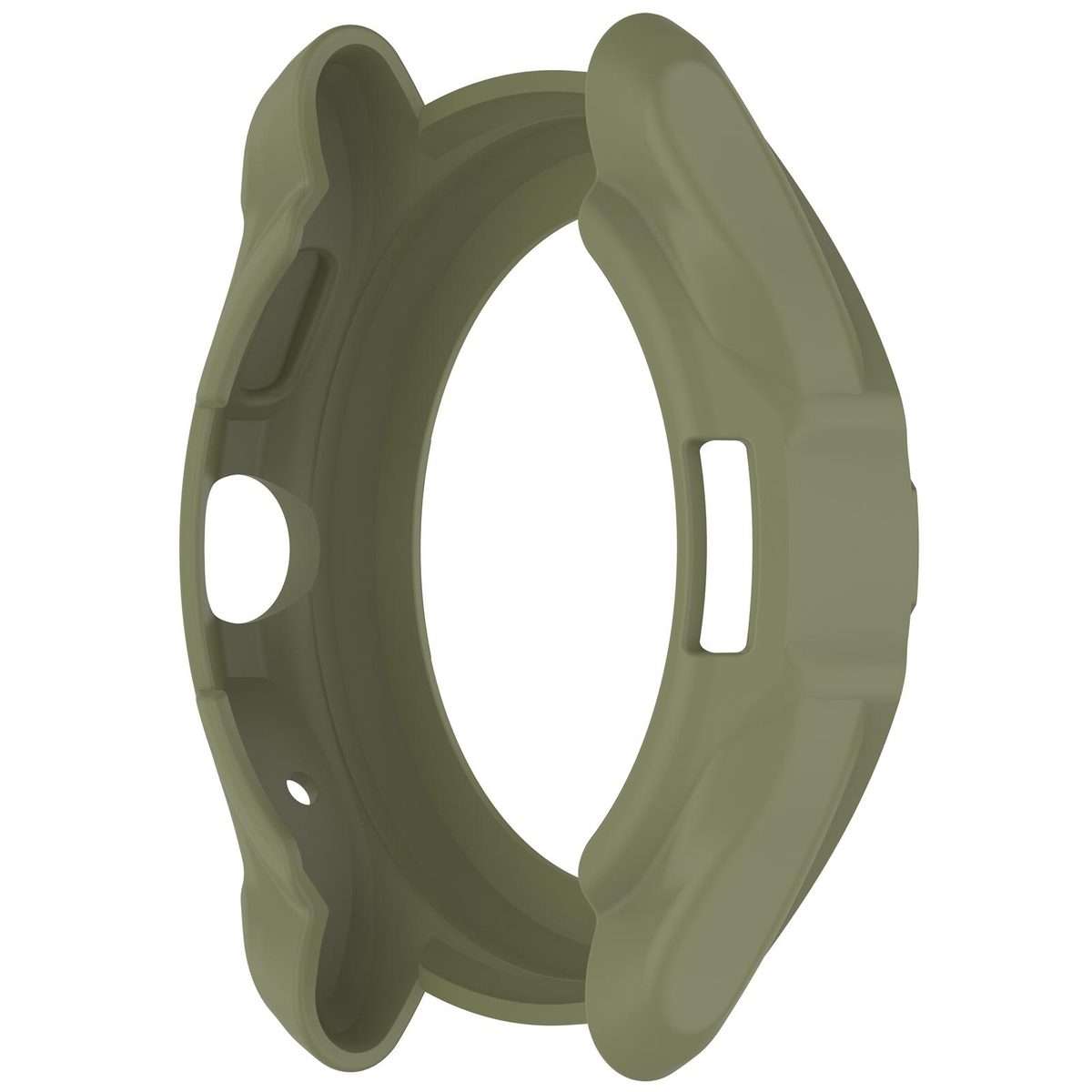 For Ticwatch Pro 5 Enduro Armored TPU Half Coverage Hollow Watch Protective Case(Green)