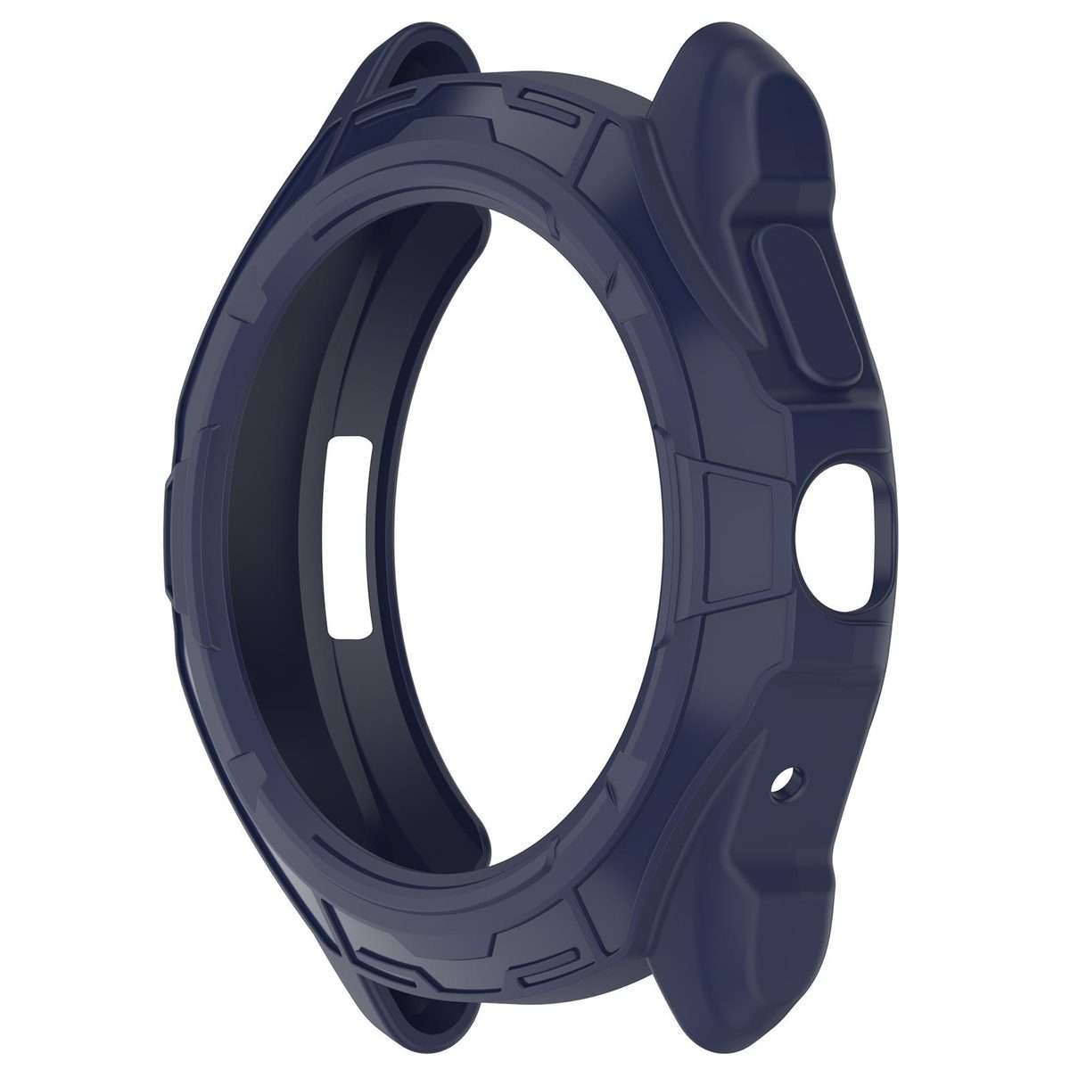 For Ticwatch Pro 5 Enduro Armored TPU Half Coverage Hollow Watch Protective Case(Blue)