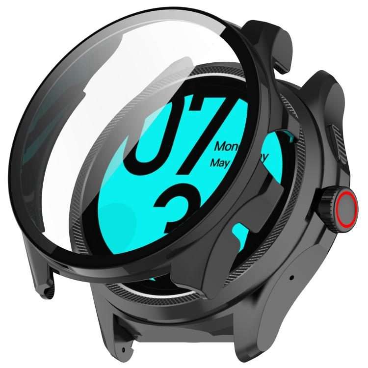For Ticwatch Pro 5 Enduro Tempered Film Integrated PC Watch Protective Case(Black)