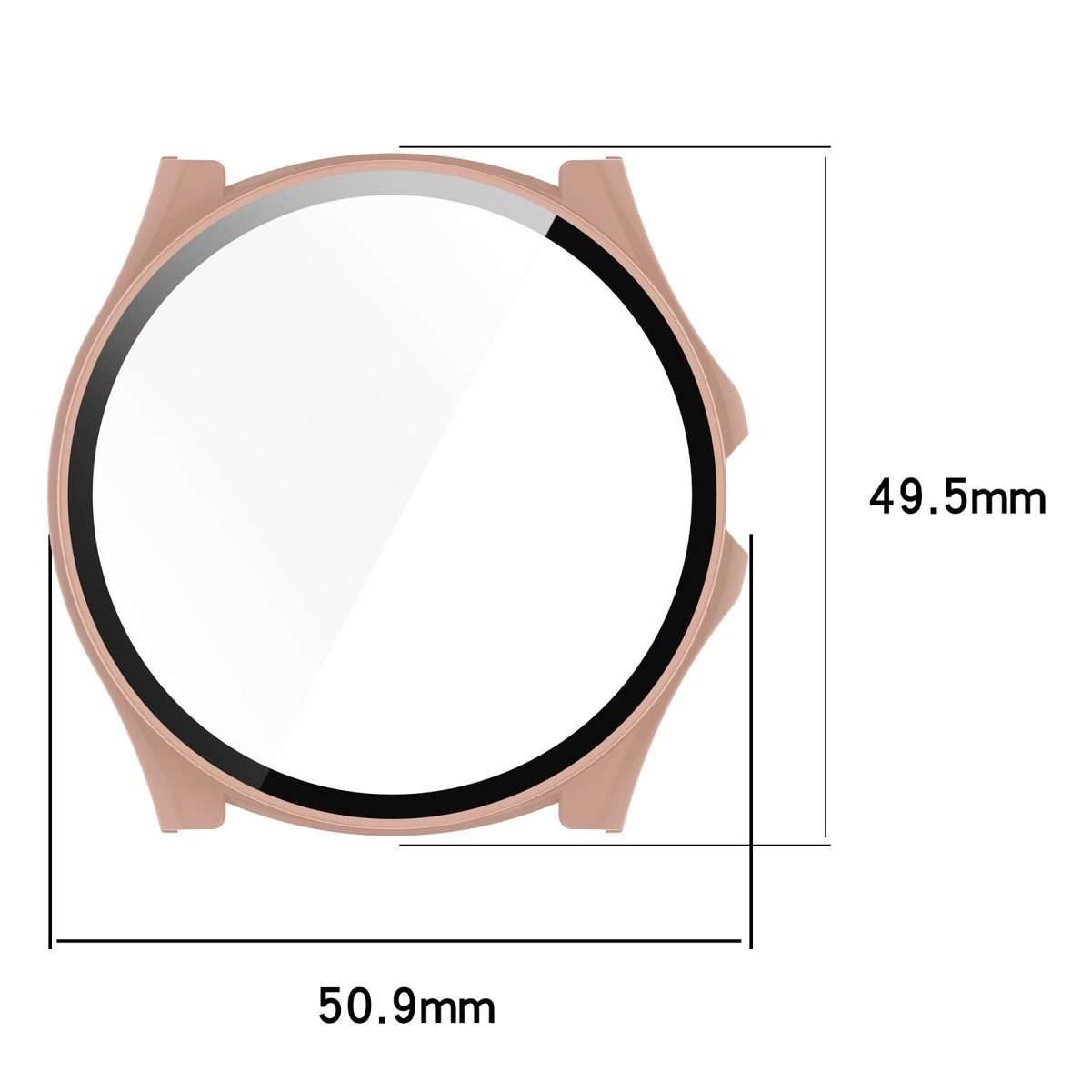For Ticwatch Pro 5 Enduro Tempered Film Integrated PC Watch Protective Case(Black)