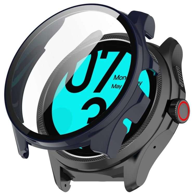 For Ticwatch Pro 5 Enduro Tempered Film Integrated PC Watch Protective Case(Ink Blue)