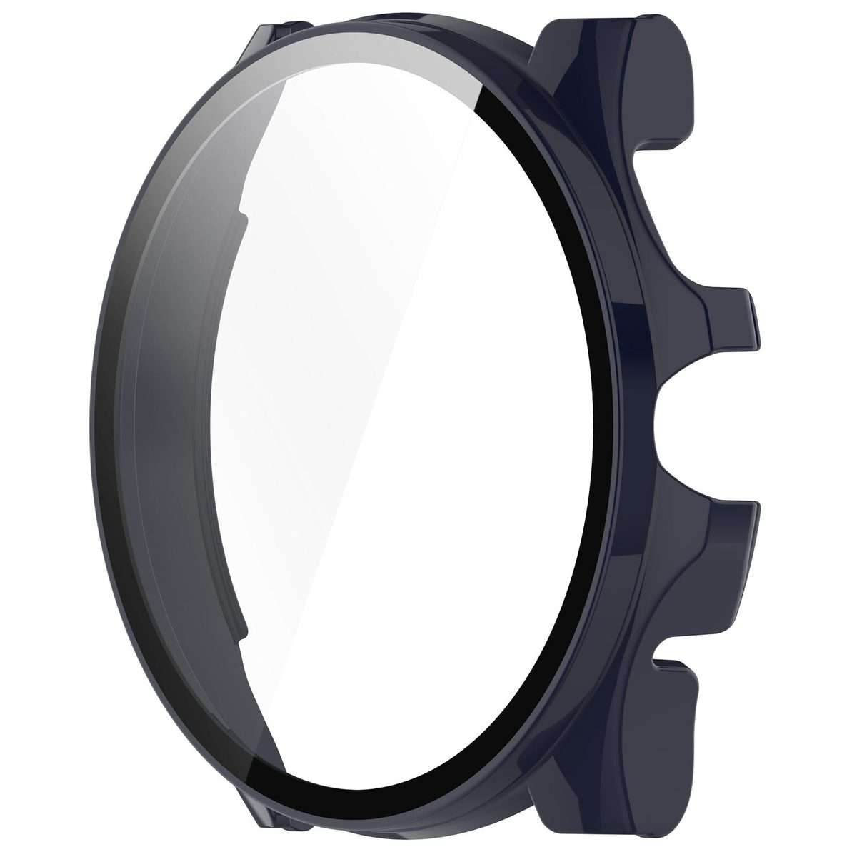 For Ticwatch Pro 5 Enduro Tempered Film Integrated PC Watch Protective Case(Ink Blue)