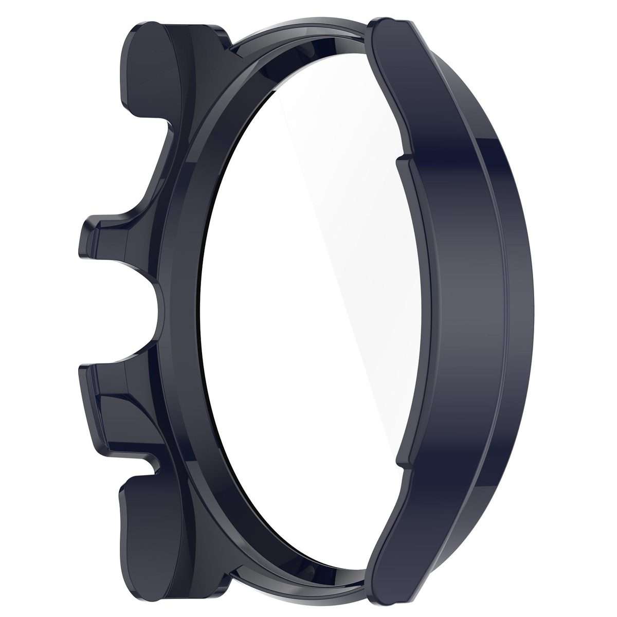 For Ticwatch Pro 5 Enduro Tempered Film Integrated PC Watch Protective Case(Ink Blue)