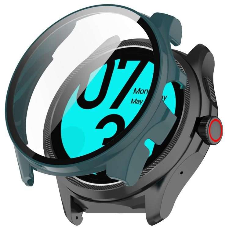 For Ticwatch Pro 5 Enduro Tempered Film Integrated PC Watch Protective Case(Pine Green)