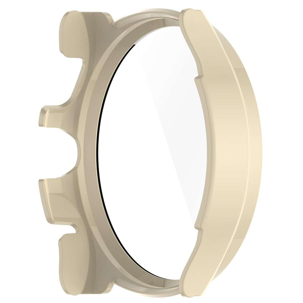 For Ticwatch Pro 5 Enduro Tempered Film Integrated PC Watch Protective Case(Ivory White)