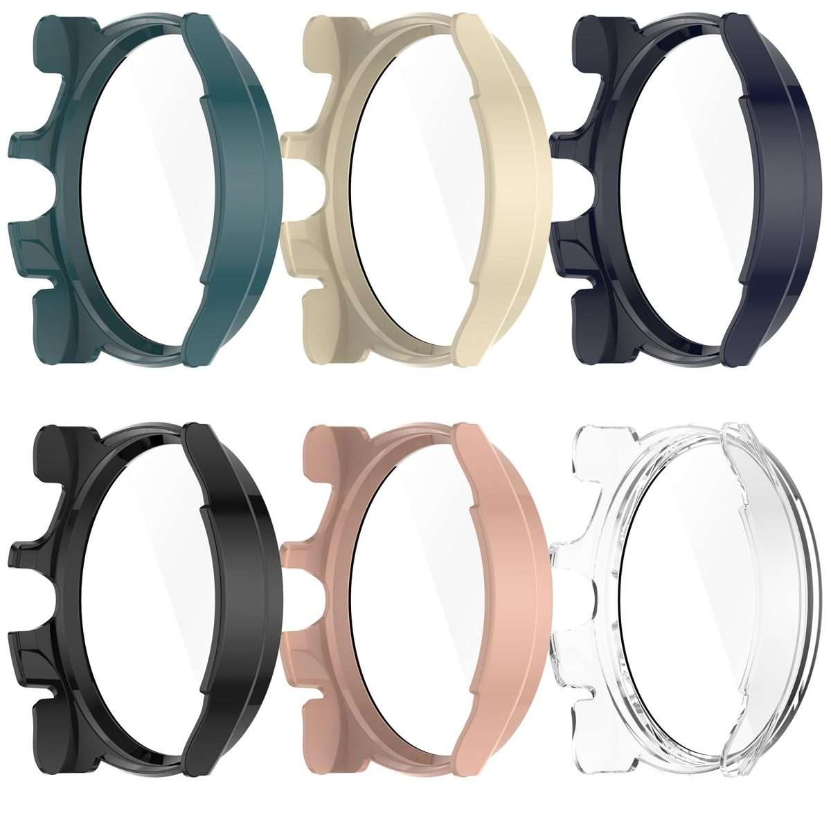 For Ticwatch Pro 5 Enduro Tempered Film Integrated PC Watch Protective Case(Ivory White)