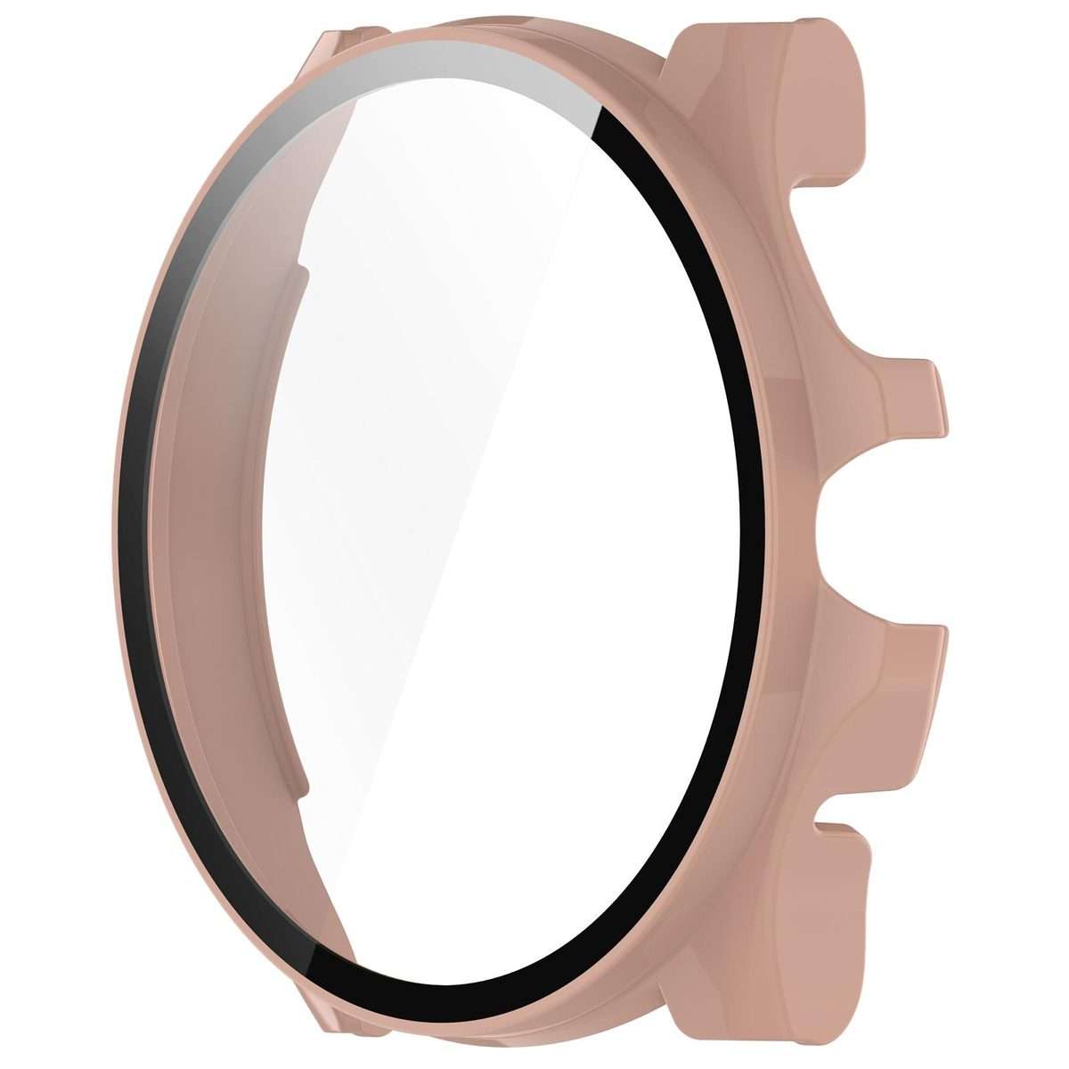 For Ticwatch Pro 5 Enduro Tempered Film Integrated PC Watch Protective Case(Cherry Pink)