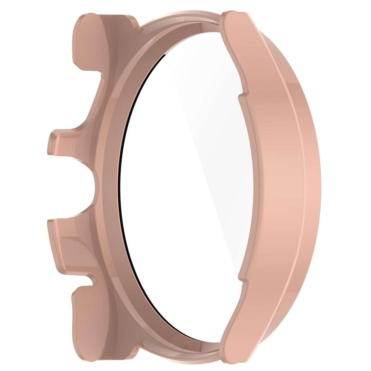For Ticwatch Pro 5 Enduro Tempered Film Integrated PC Watch Protective Case(Cherry Pink)