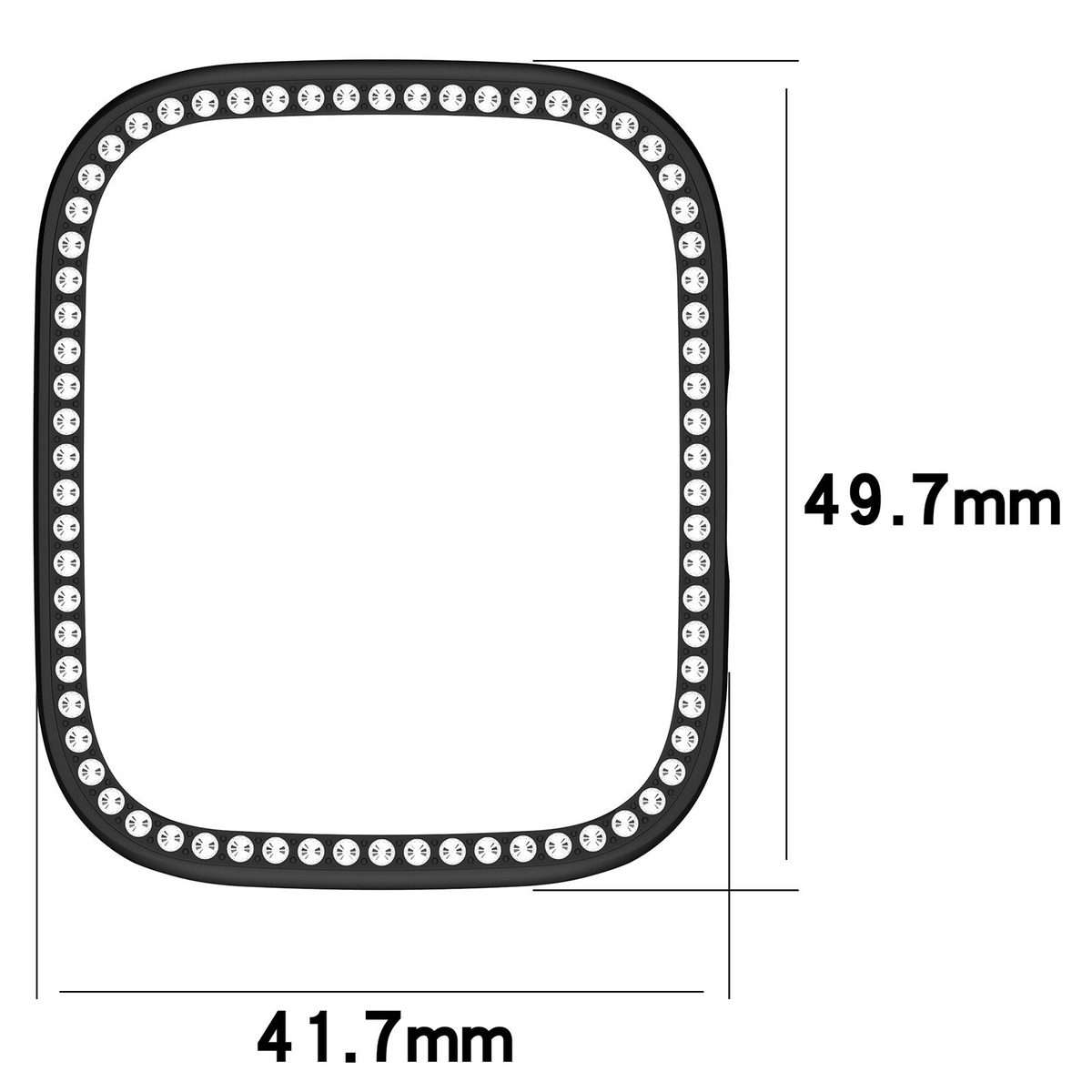 For Redmi Watch 3 / Watch 3 Lite Single Row Diamond Half Coverage Hollow PC Watch Pro ... (Silver)