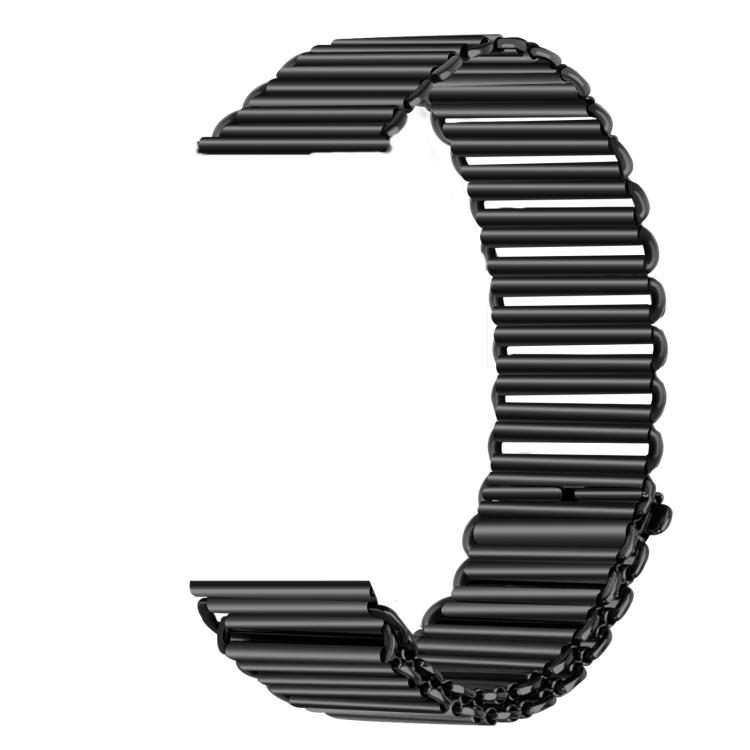 18mm Loop Slingshot Buckle Stainless Steel Watch Band(Black)