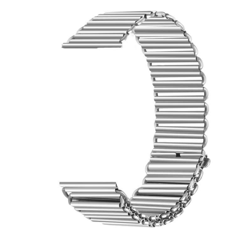 18mm Loop Slingshot Buckle Stainless Steel Watch Band(Silver)