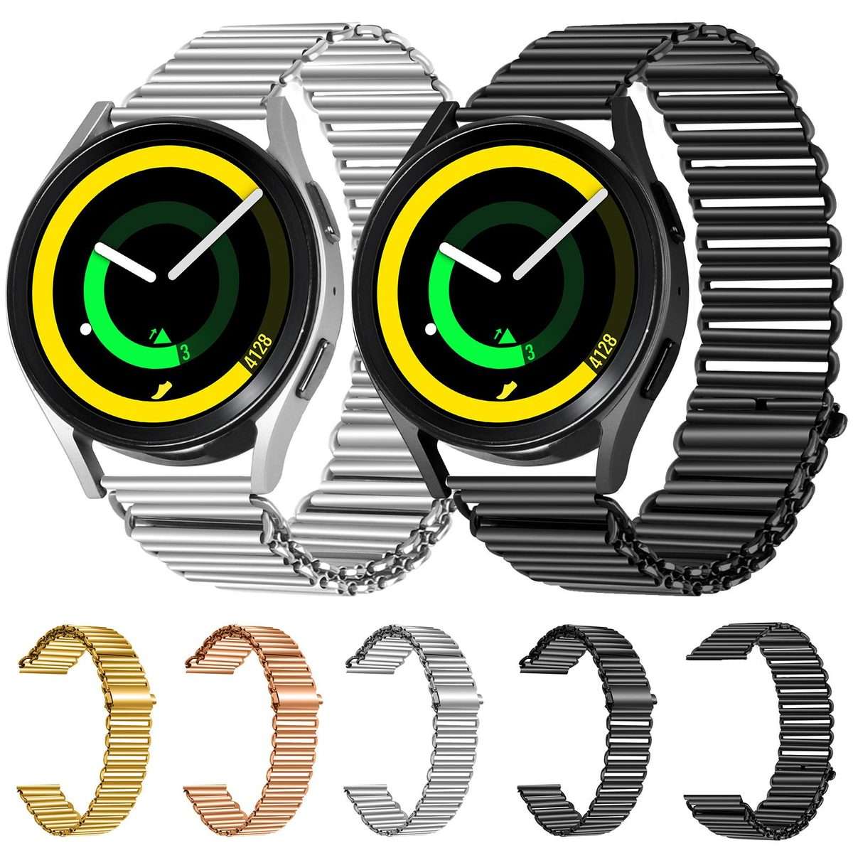 20mm Loop Slingshot Buckle Stainless Steel Watch Band(Silver)