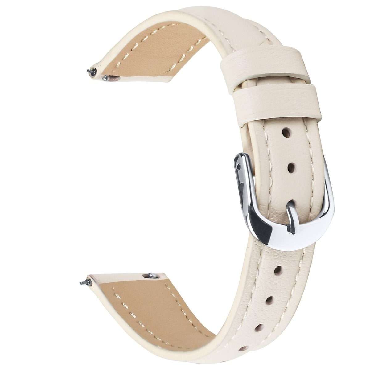 18mm Slim Genuine Leather Watch Band(Apricot)