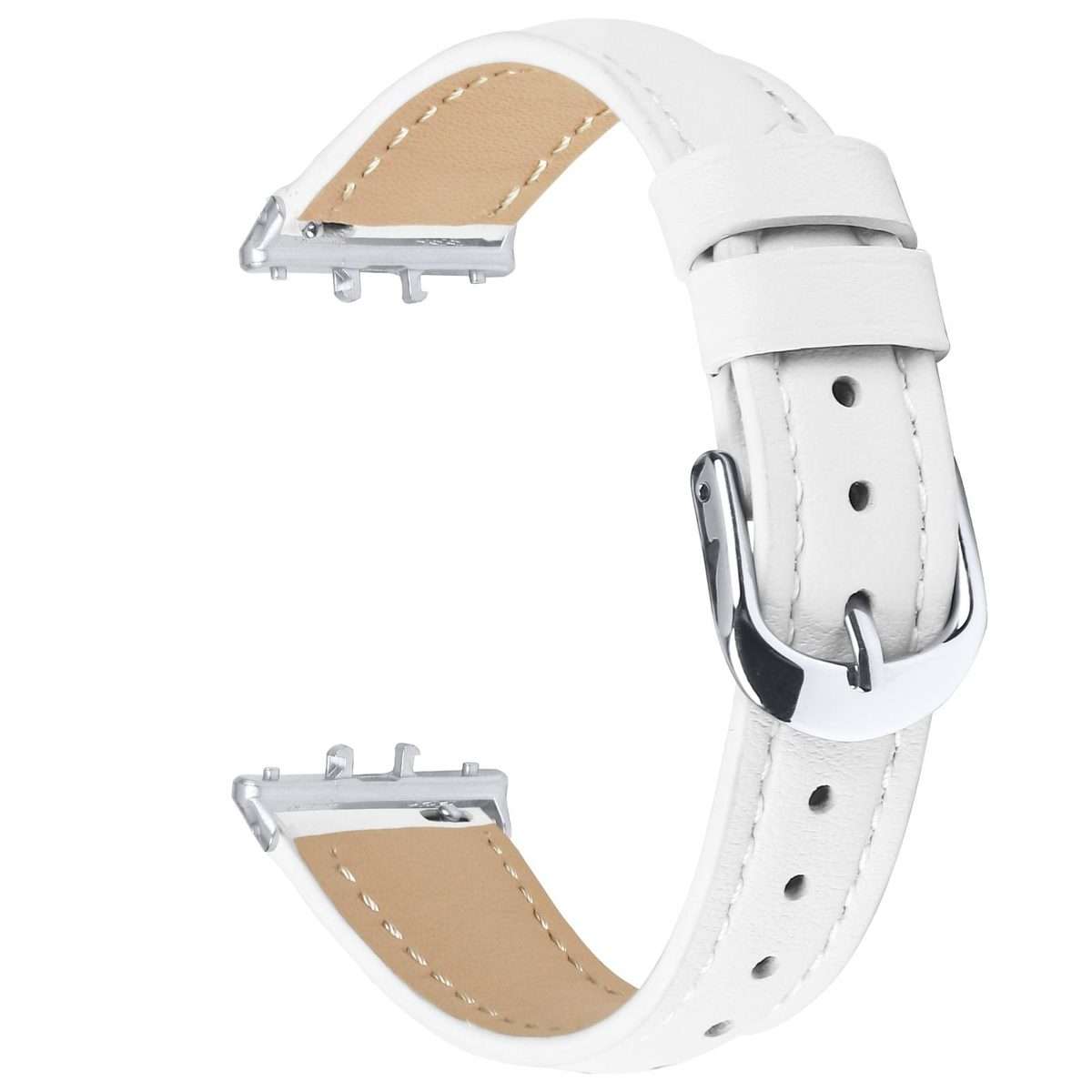 For Samsung Galaxy Fit3 Slim Genuine Leather Watch Band(White)