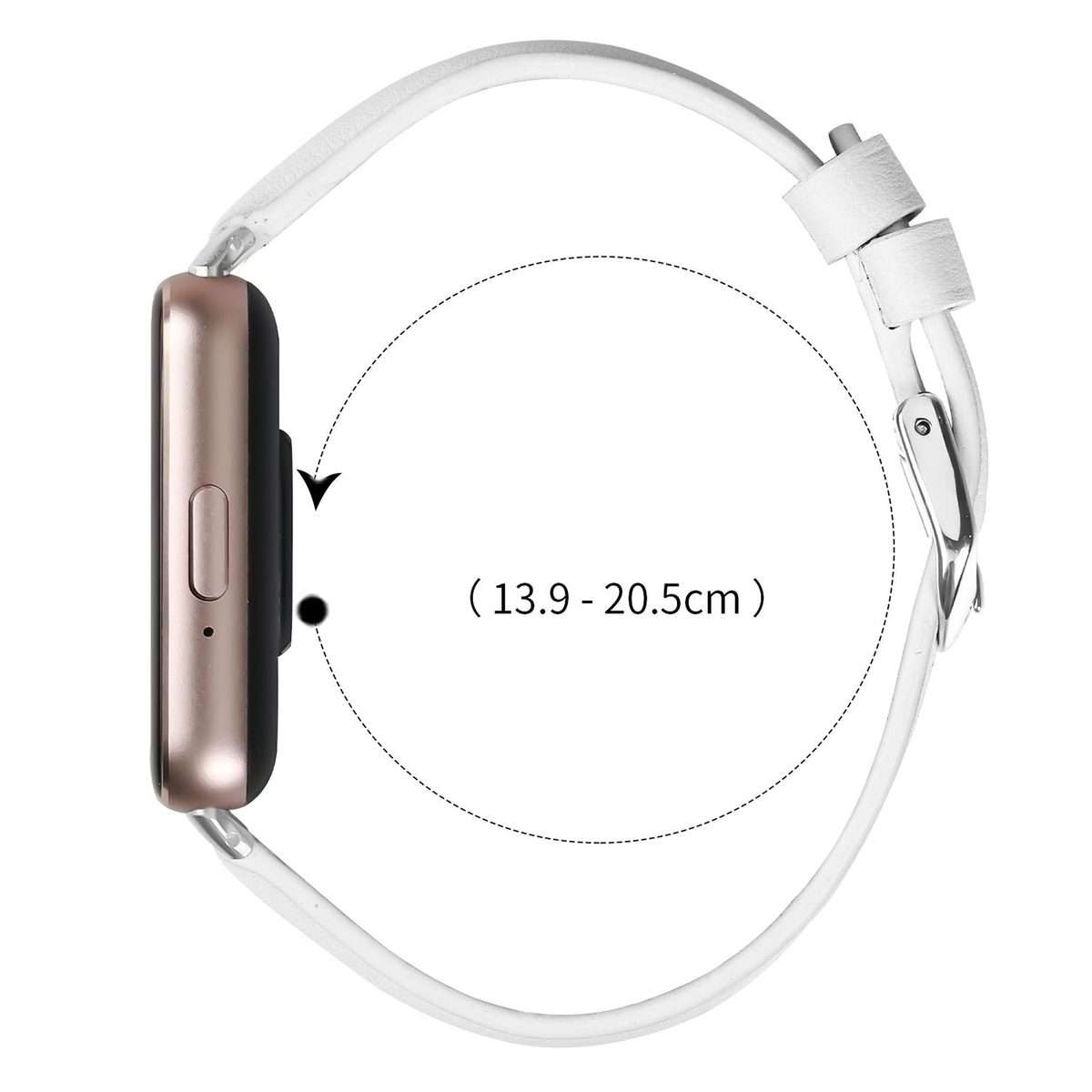 For Samsung Galaxy Fit3 Slim Genuine Leather Watch Band(White)
