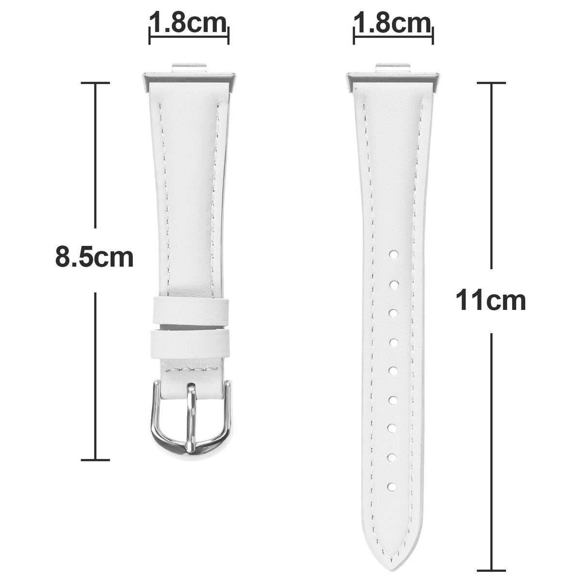 For Samsung Galaxy Fit3 Slim Genuine Leather Watch Band(White)