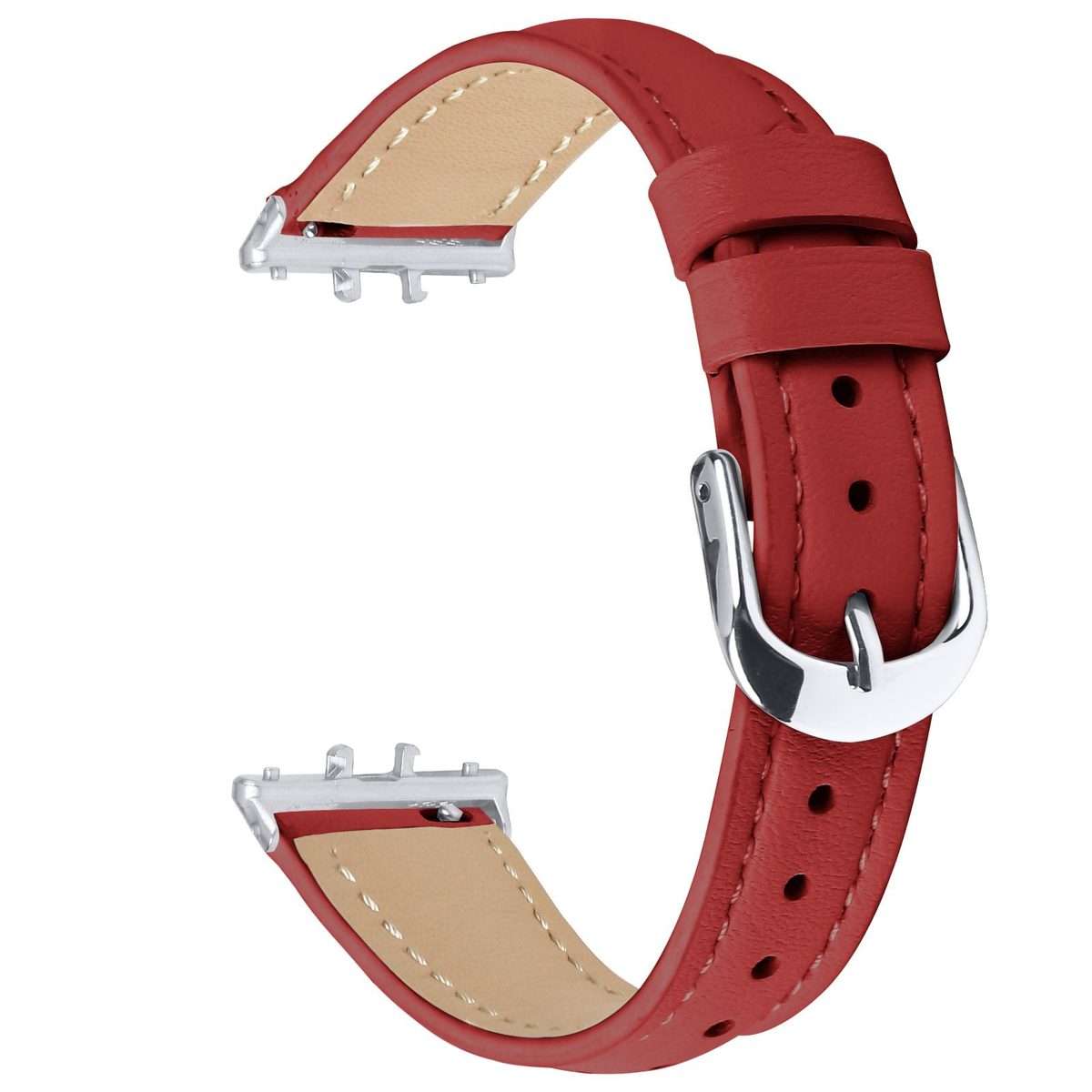 For Samsung Galaxy Fit3 Slim Genuine Leather Watch Band(Red)