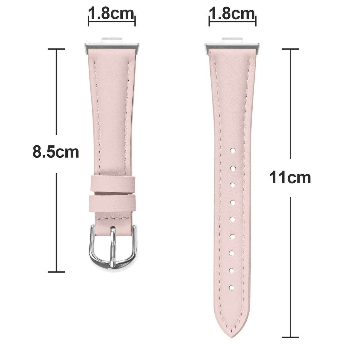 For Samsung Galaxy Fit3 Slim Genuine Leather Watch Band(Pink)