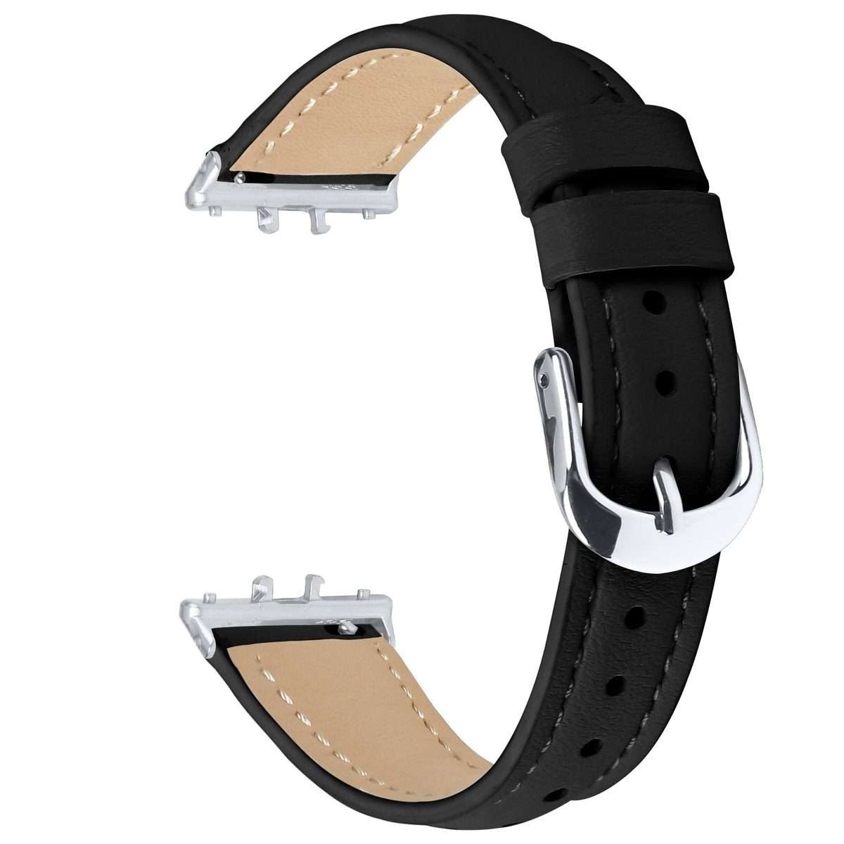 For Samsung Galaxy Fit3 Slim Genuine Leather Watch Band(Black)