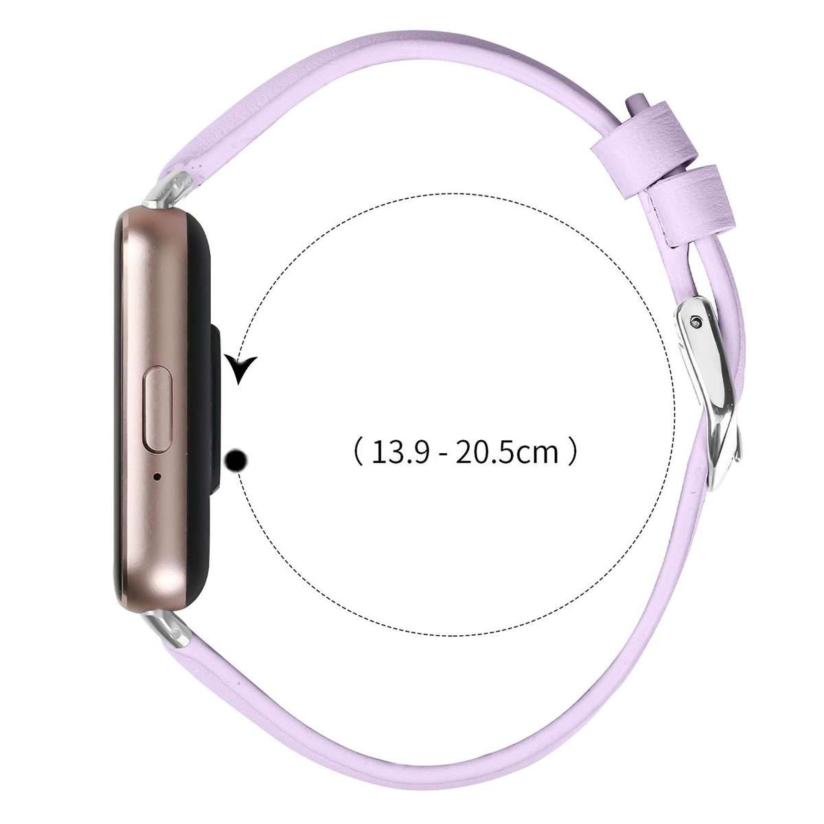 For Samsung Galaxy Fit3 Slim Genuine Leather Watch Band(Light Purple)
