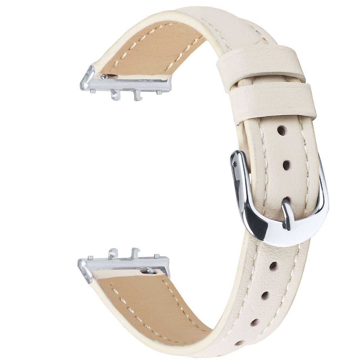 For Samsung Galaxy Fit3 Slim Genuine Leather Watch Band(Apricot)