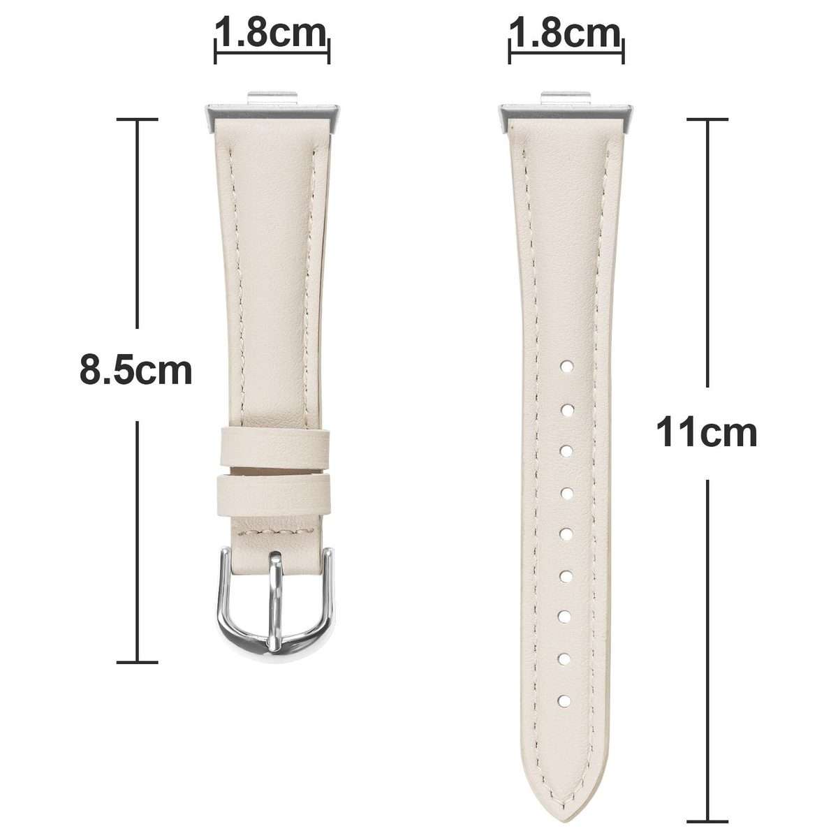 For Samsung Galaxy Fit3 Slim Genuine Leather Watch Band(Apricot)