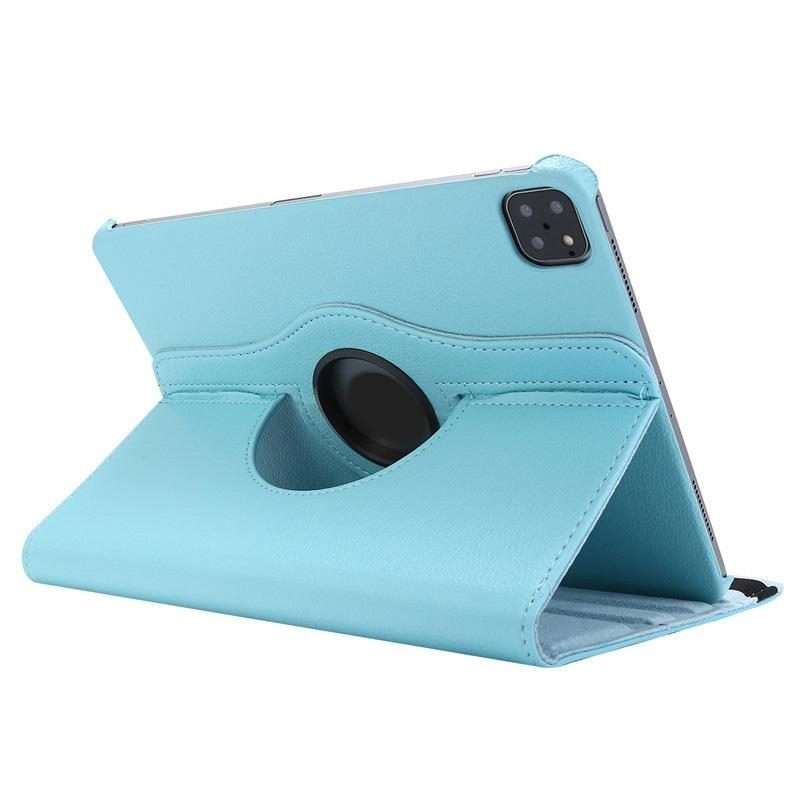 For iPad Pro 13 2025 / 2024 ENKAY 360 Degree Rotation Litchi Leather Smart Tablet Case(Light Blue)