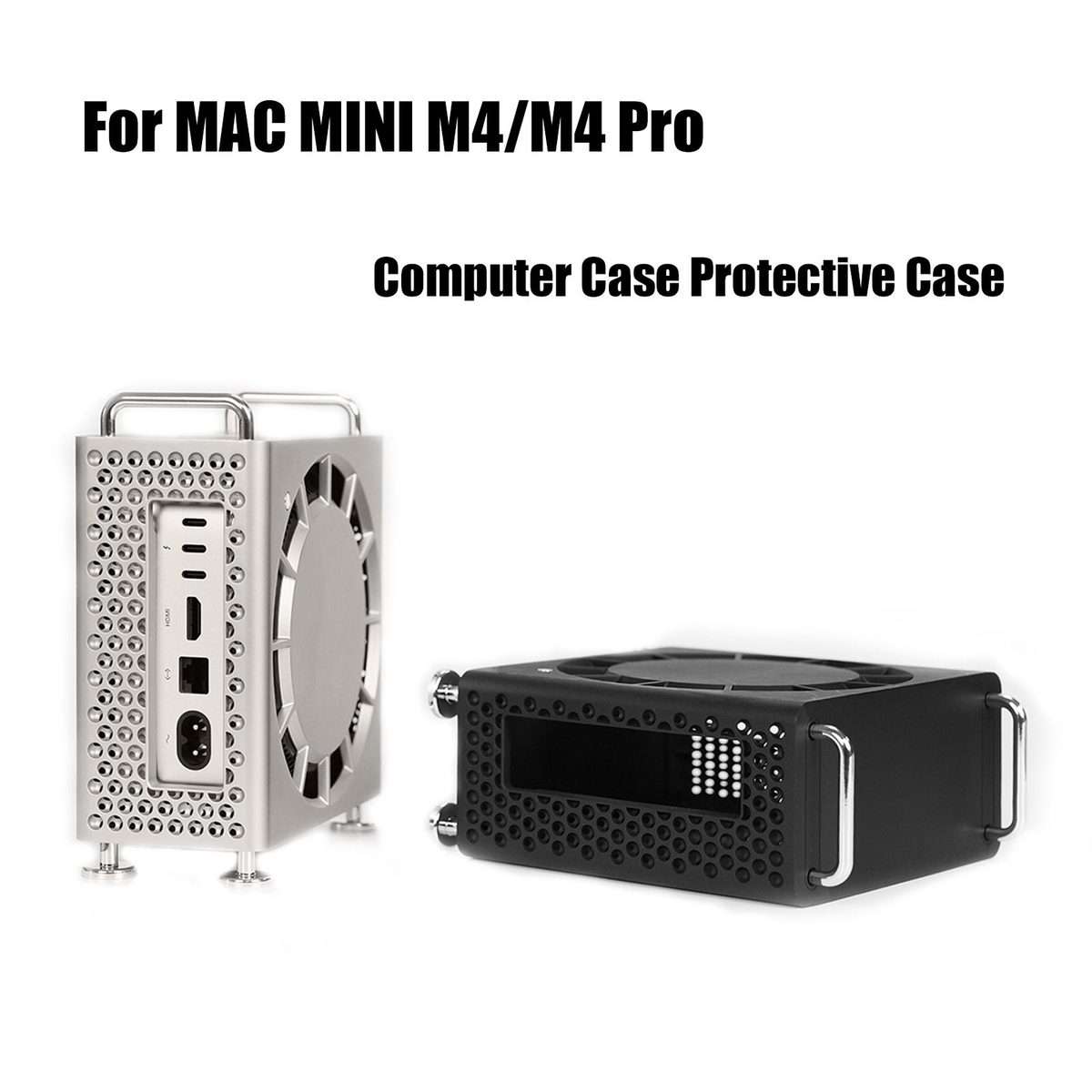 For MAC MINI M4/M4 Pro Computer Case Protective Case(Blue)