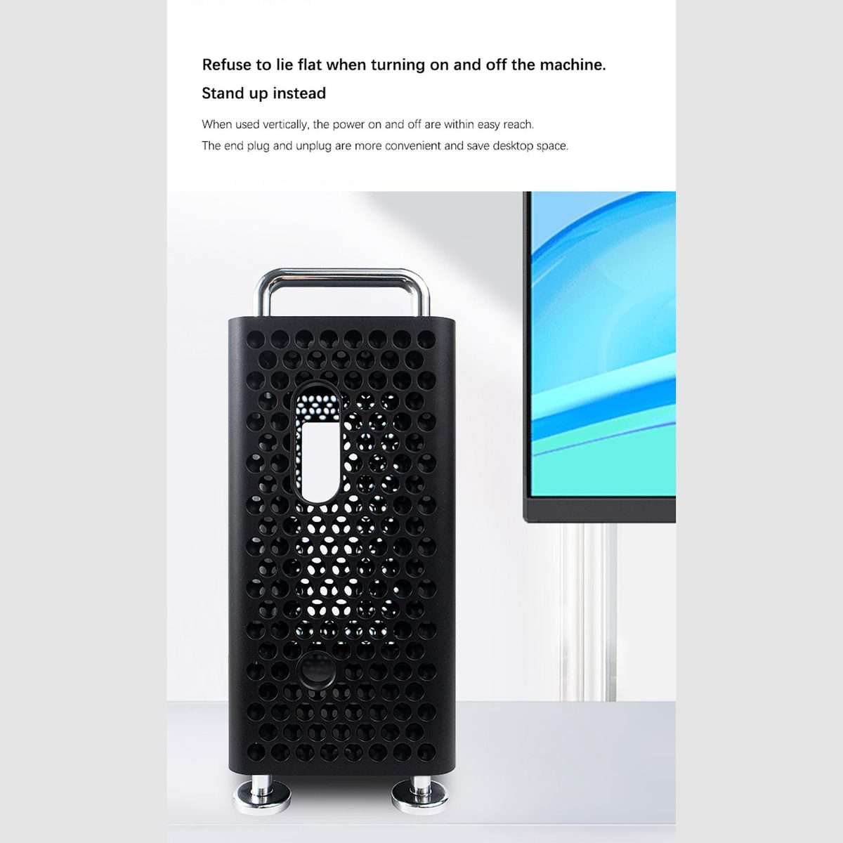 For MAC MINI M4/M4 Pro Computer Case Protective Case(White)