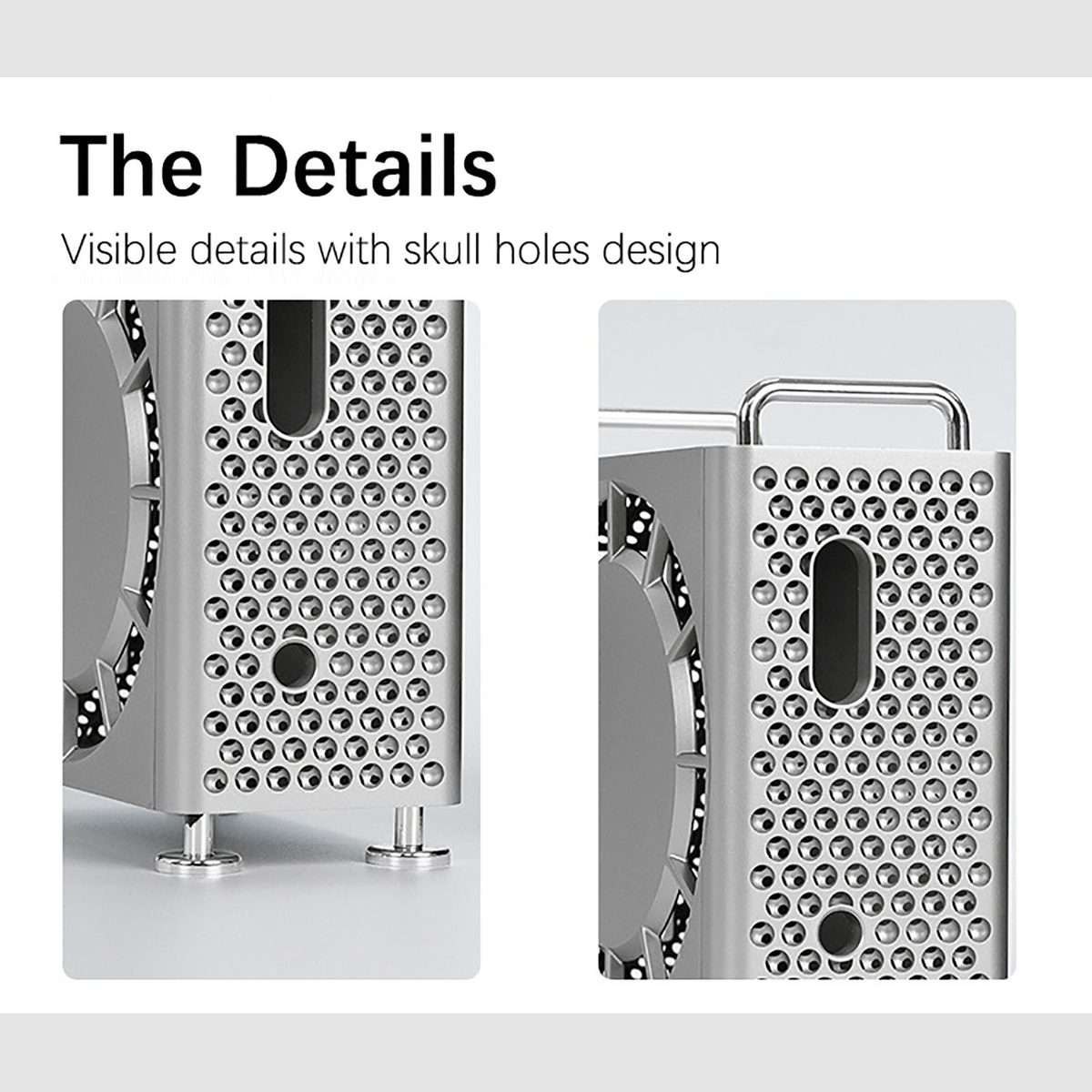 For MAC MINI M4/M4 Pro Computer Case Protective Case(White)