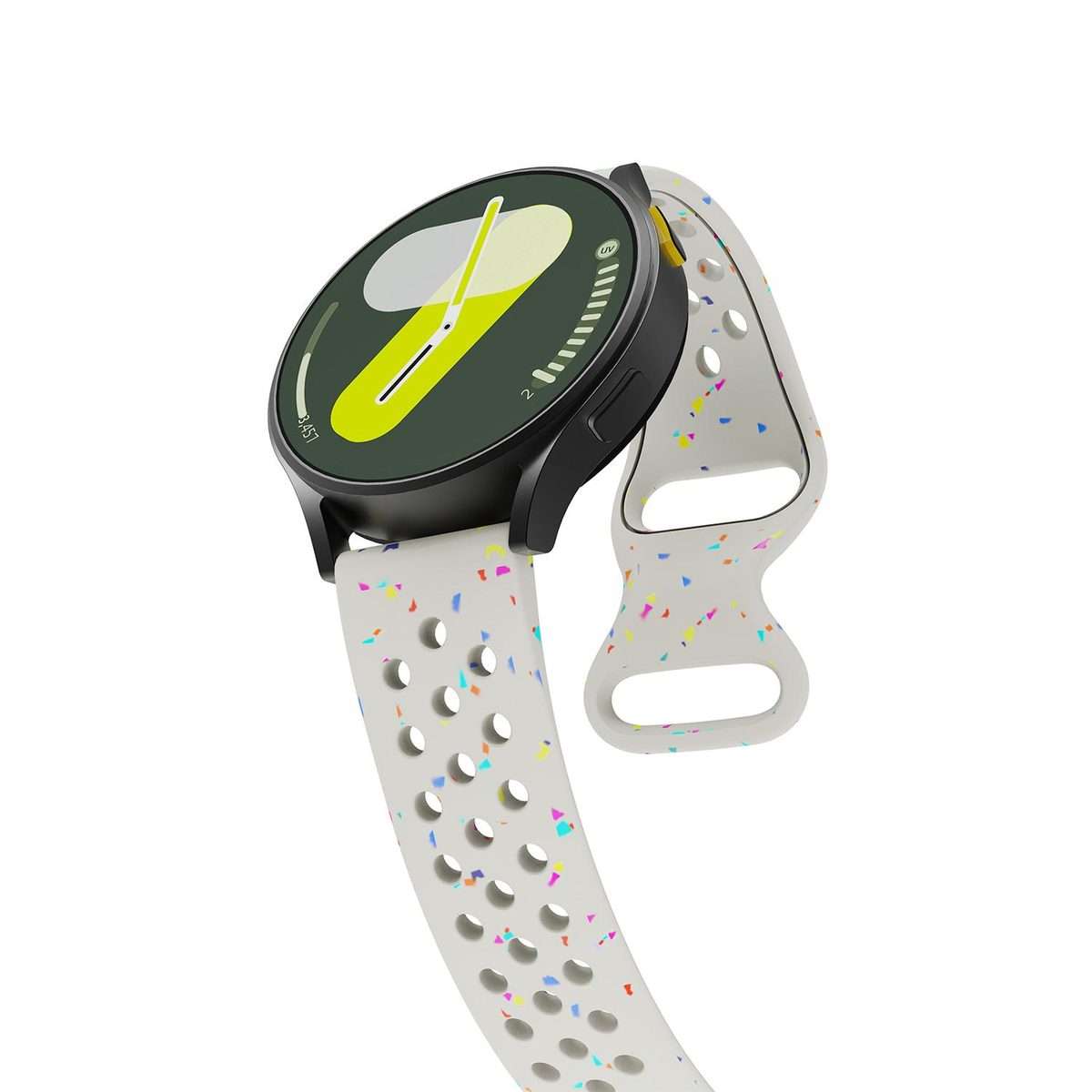20mm Eco-Friendly Granular Colorful Dots Silicone Watch Band(Starlight)
