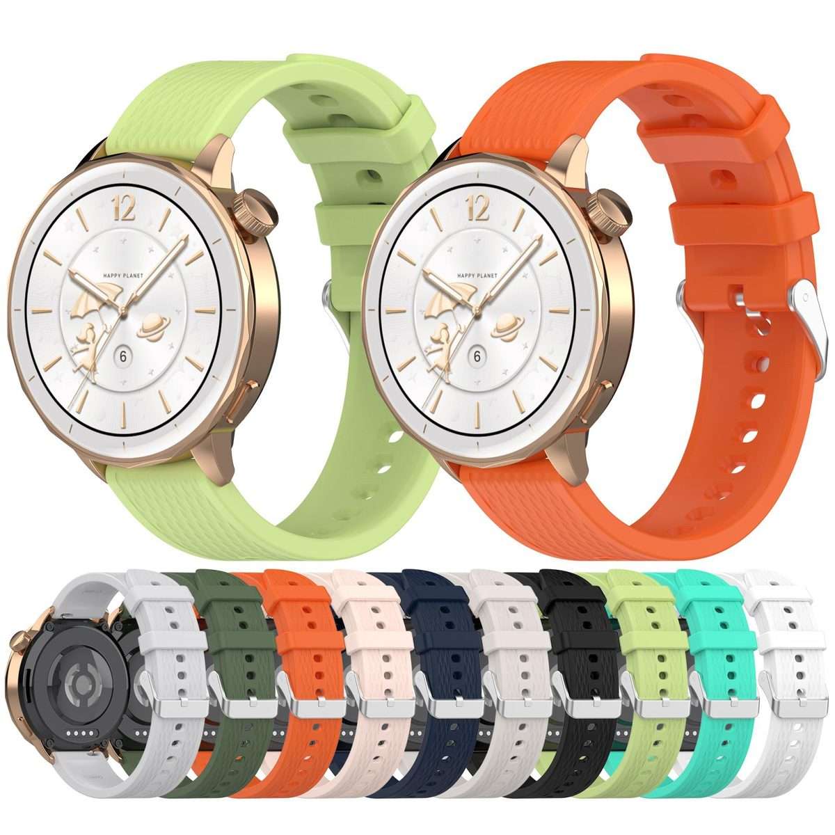 18mm Rhombus Texture Quick Release Buckle Silicone Watch Band(White)