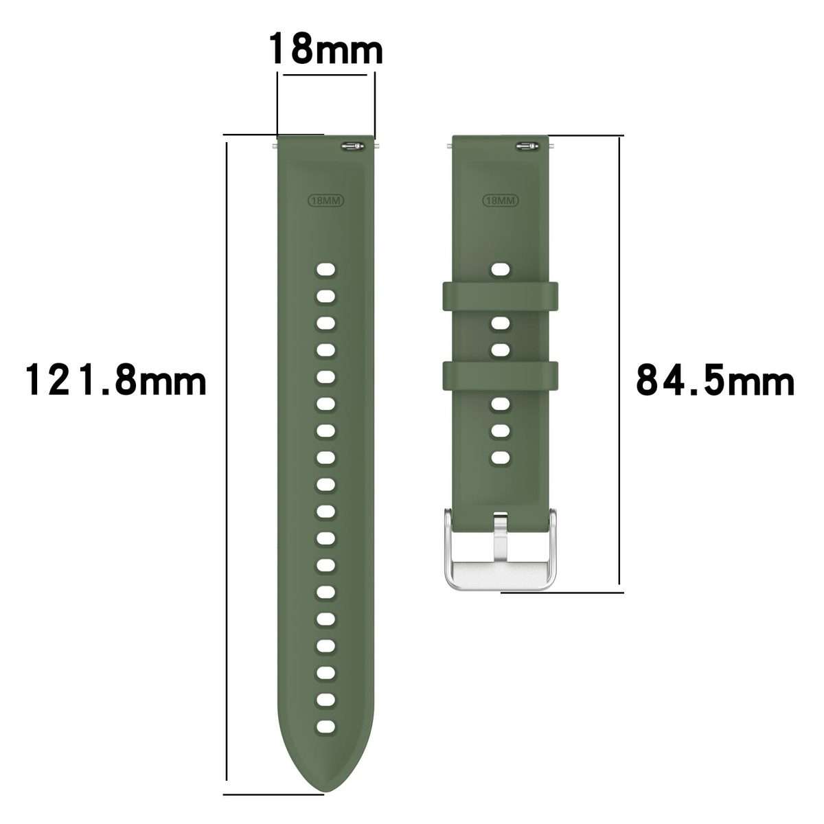 18mm Rhombus Texture Quick Release Buckle Silicone Watch Band(White)