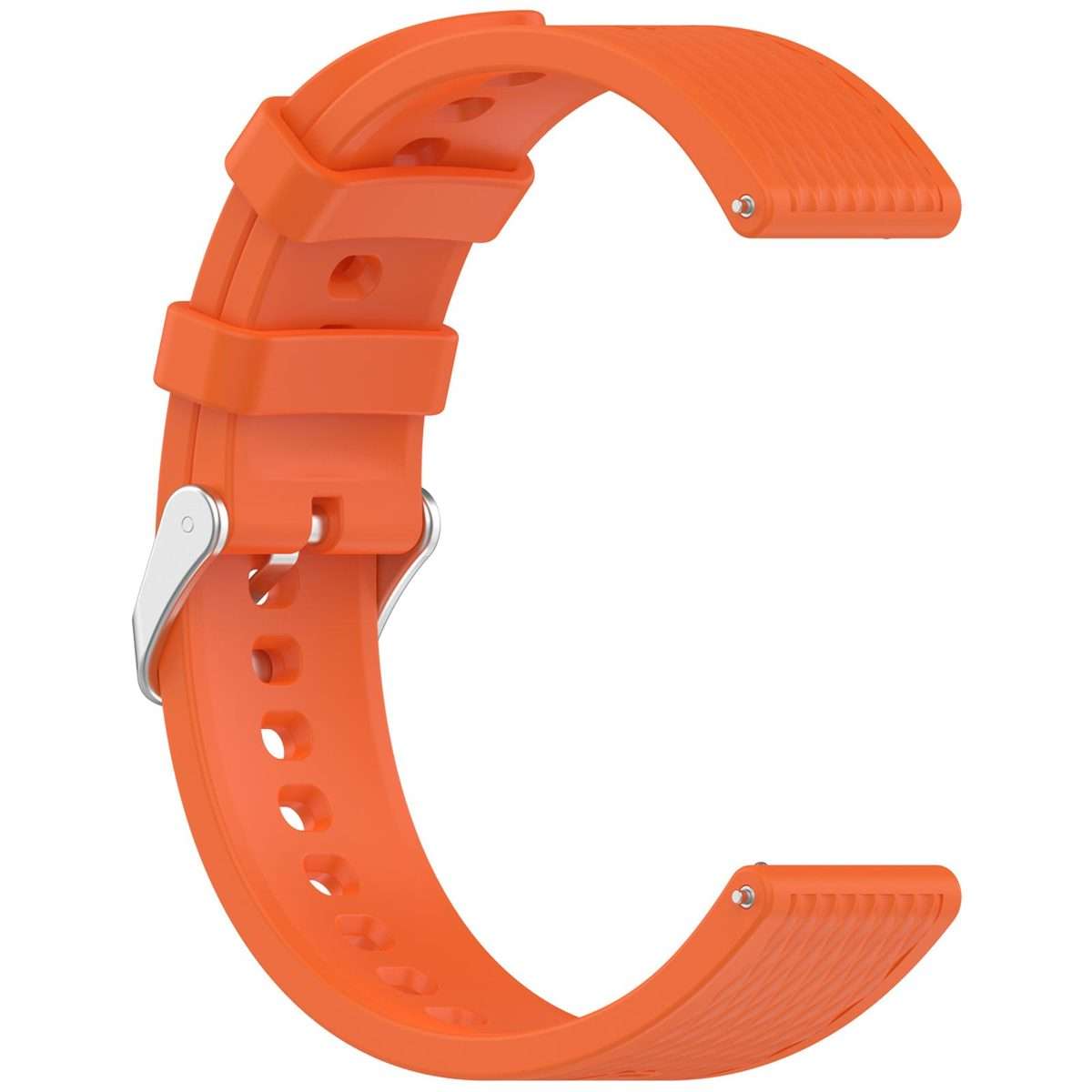 18mm Rhombus Texture Quick Release Buckle Silicone Watch Band(Orange)